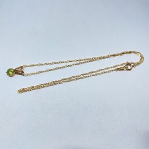 K18 ペリドット ネックレス